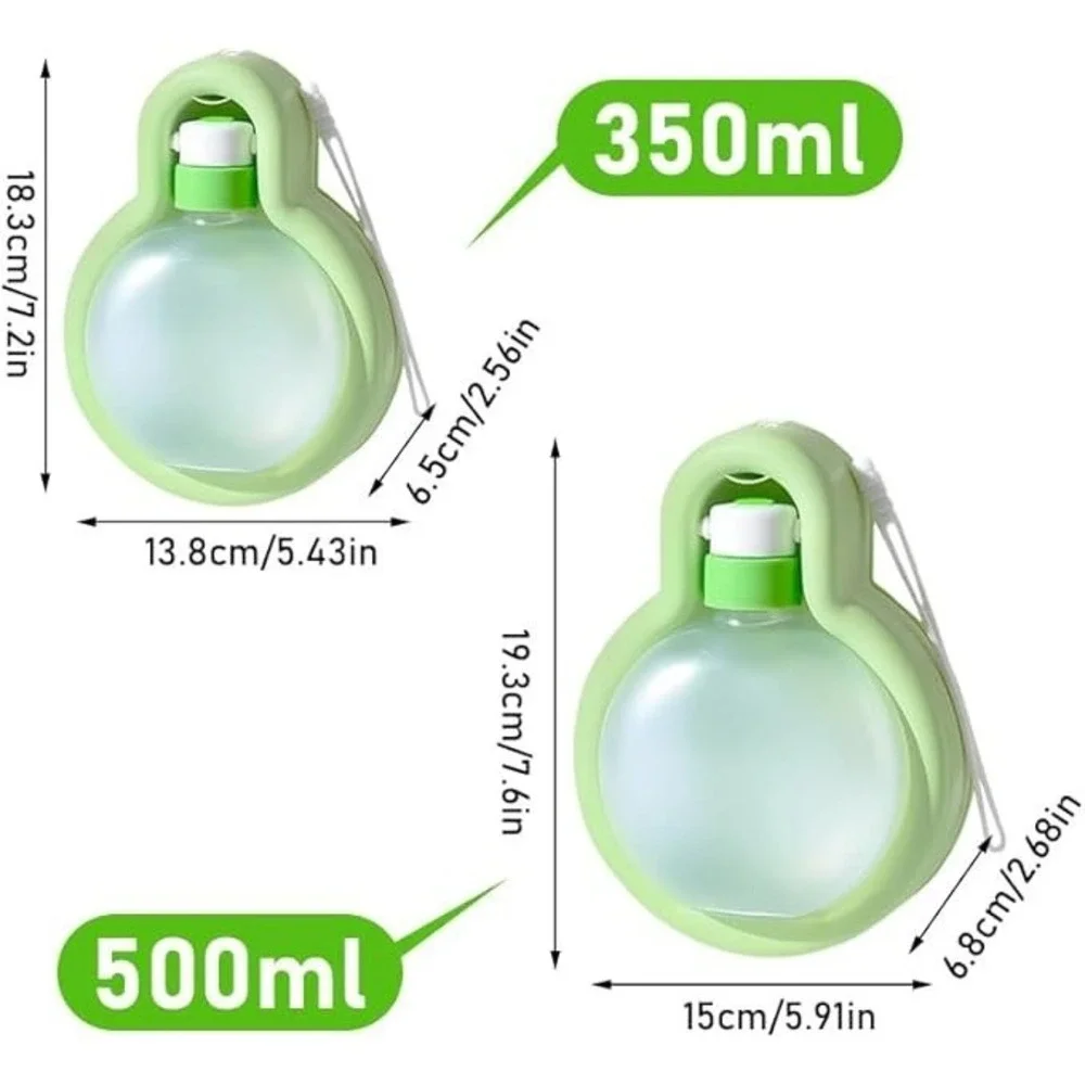 Portable Pet Water Bottle‎ Dispenser Travel Dog Cat Feeder Green